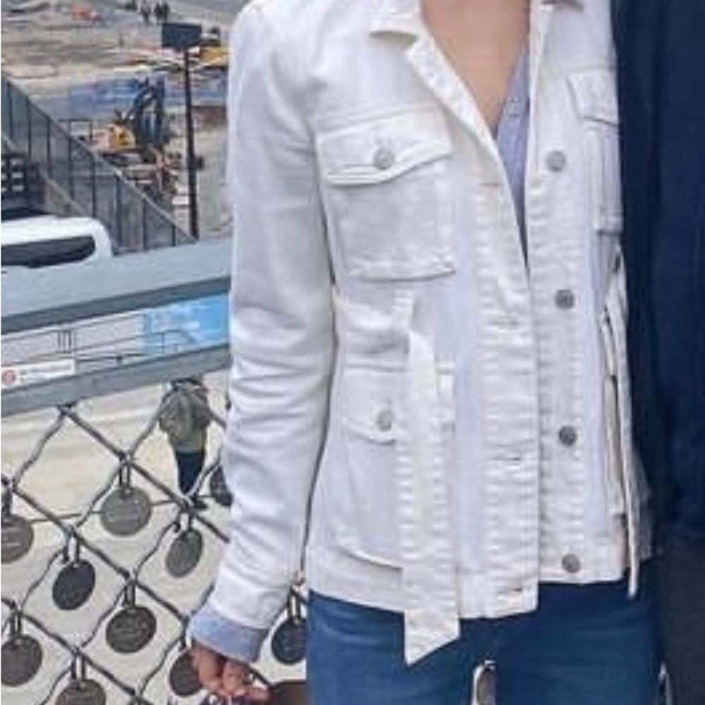 Abercrombie Denim Jean Jacket White XS